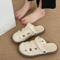 Roman Sandals, Women's Summer Semi Slippers, Fashionable And Versatile Beach Sandals, Thick Soled Perforated Shoes