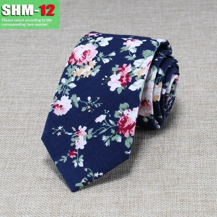 Narrow Casual Patterned Tie For Men