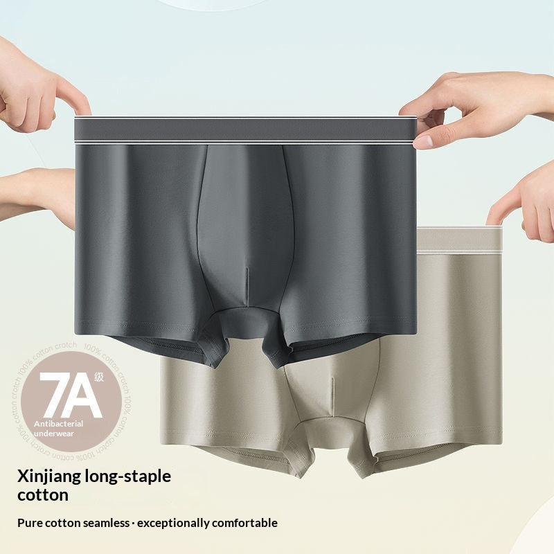 Mens Cotton Boxer Briefs, Simple And Elegant, With Graphene Antibacterial Properties