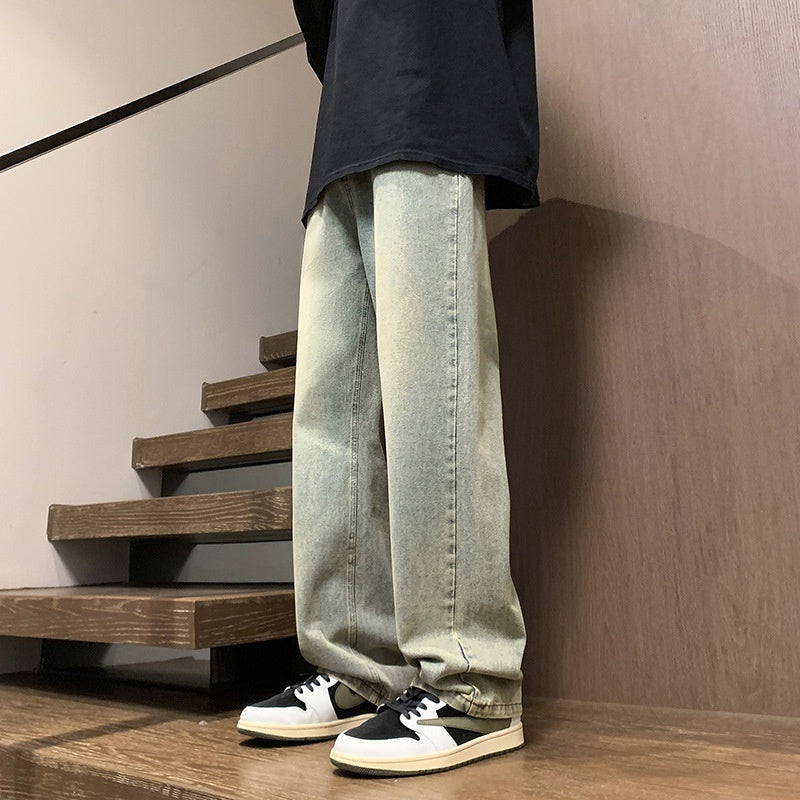 Mens Trendy Straight-leg Loose-fit Fashion Workwear