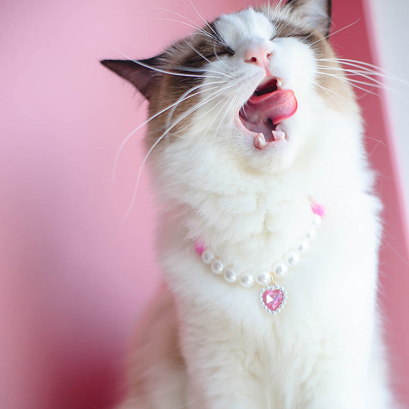 Pet Cat Beads Love Necklace