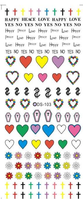 Watermark sticker decal nail sticker