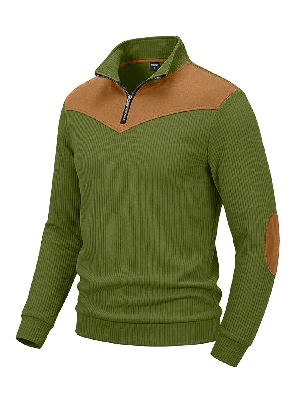 Mens Stand-Neck Hoodie Long-Sleeve Sweatshirt