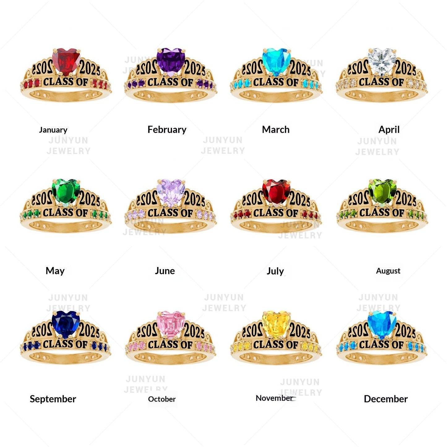 December Birthstone Graduation Commemorative Ring