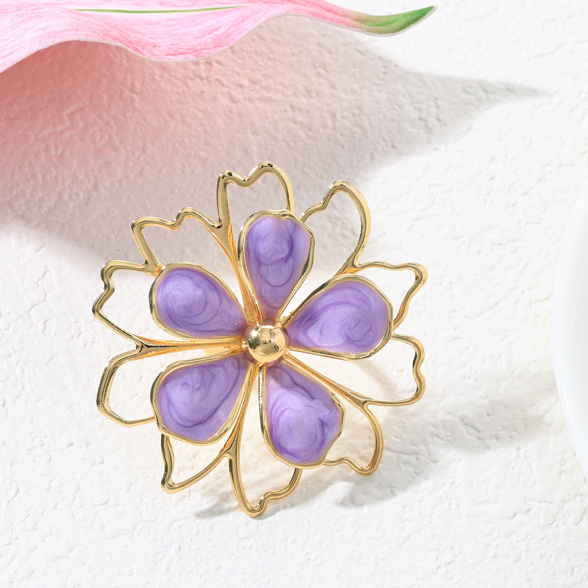 Three-dimensional Flower Ring Bracelet