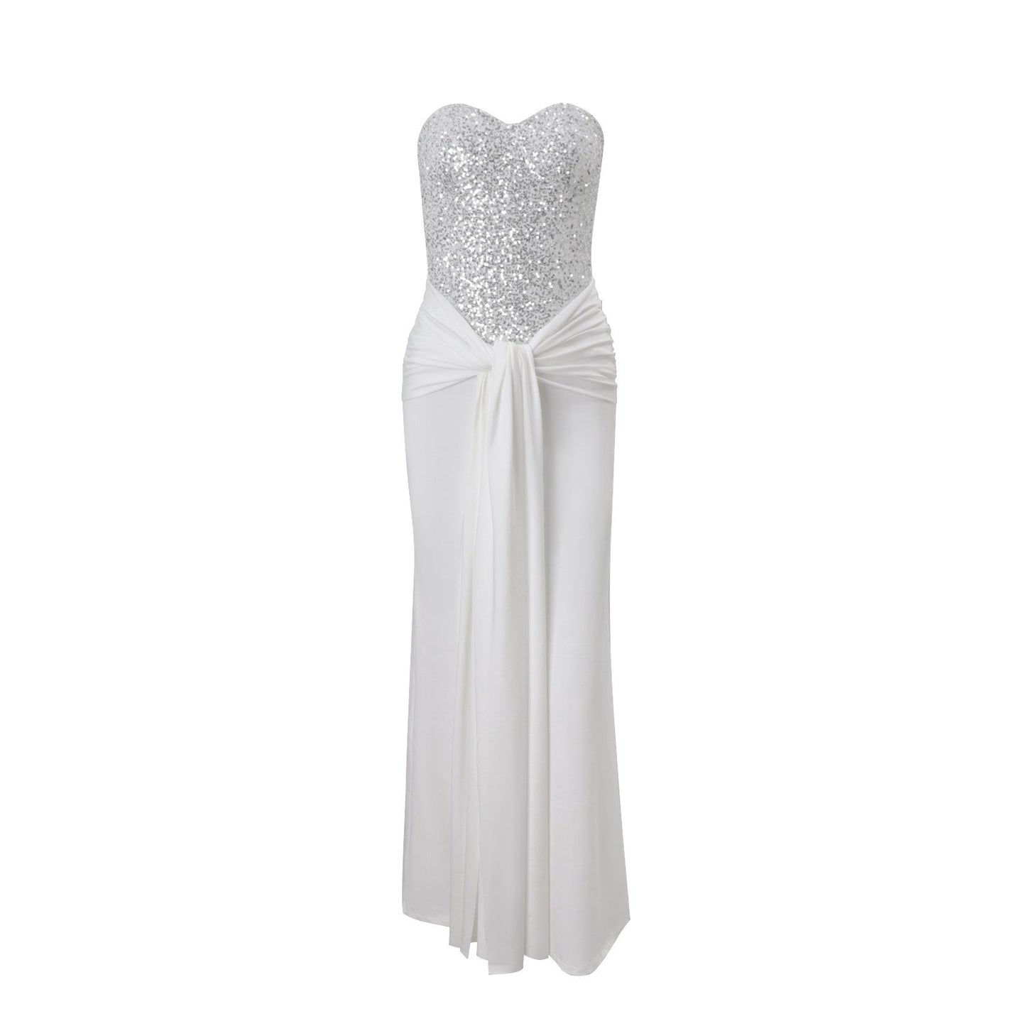 Womens Sexy Bandage Dress Adorned With Sparkling Rhinestones And Delicate Spaghetti Straps