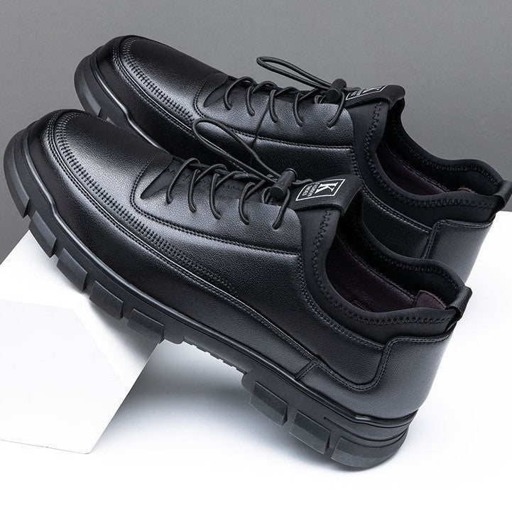 Business Formal Leather Shoes Black Casual Soft Upper