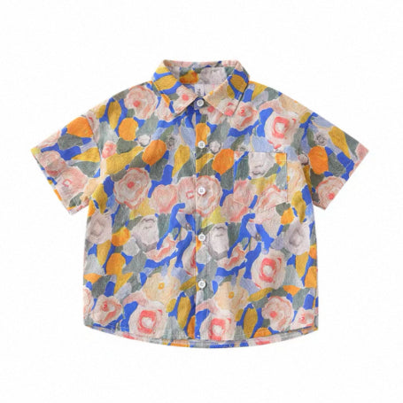 Dopamine Seaside Tyndall-effect Skirt With Print Parent-child Matching Outfits