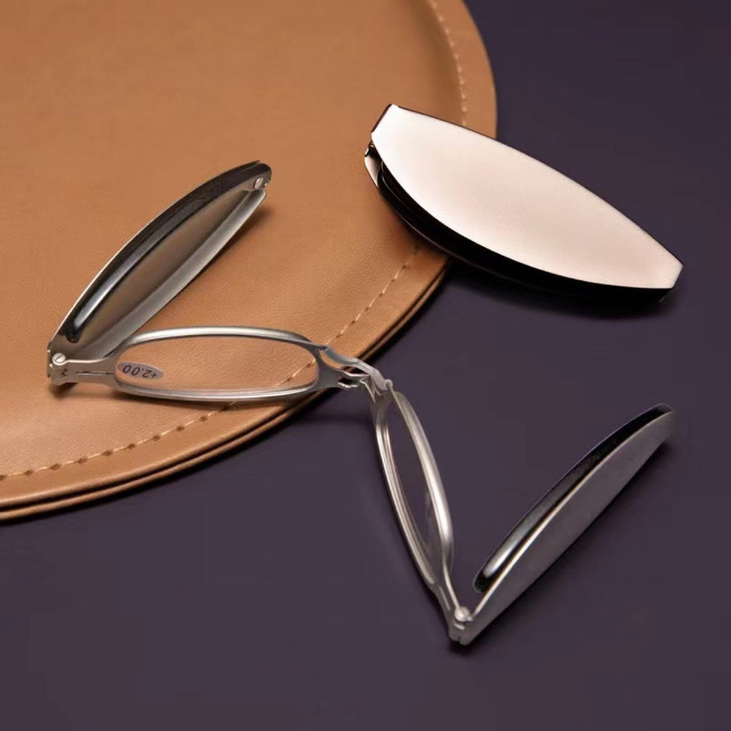 Easy To Carry Anti-pressure Anti-fall Folding Pocket Presbyopic Glasses Men