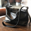 Large-Capacity Minimalist Genuine Leather Shoulder Crossbody Bag