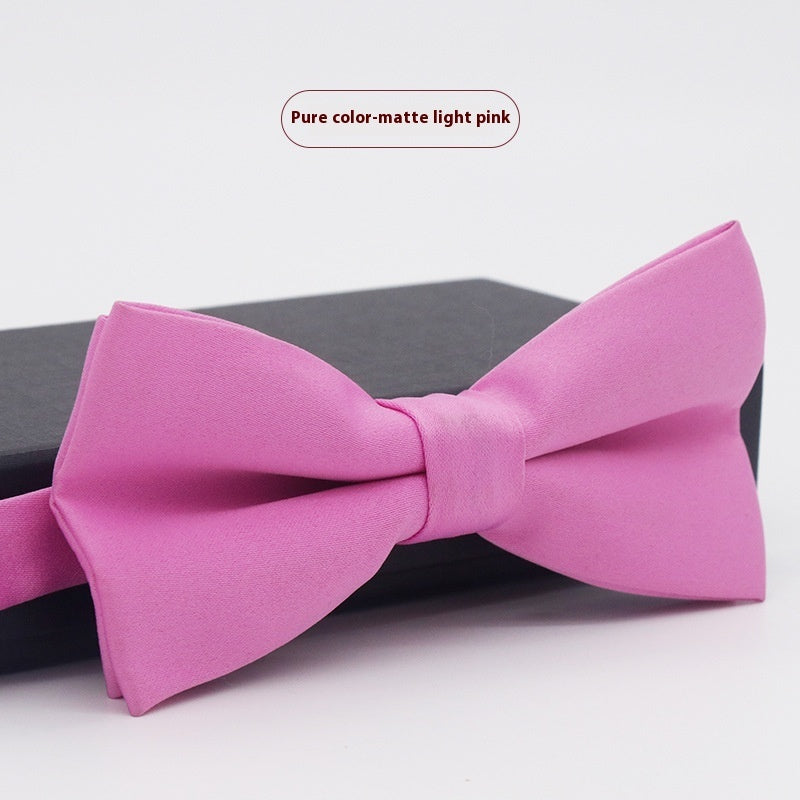 Men's Solid Color Formal Wear Wedding Business Casual Groom Groomsman Bow Tie