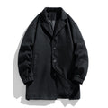 New Men's Casual Loose Mid-length Woolen Trench Coat