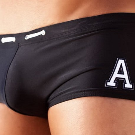 Mens Nylon Boxer Swim Trunks