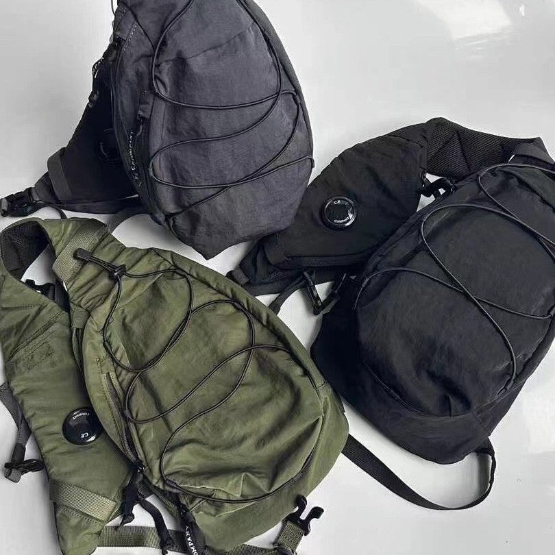 Street-style Mens Large-capacity Chest Bag Cool And Personalized CP Design