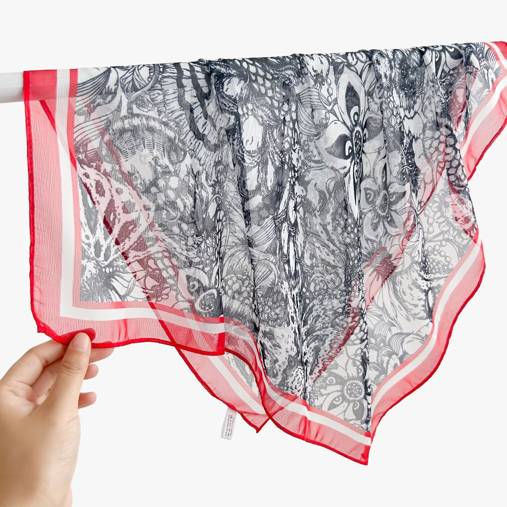 New Breathable Versatile Silk Chiffon Scarf For Women, Also Usable As A Shawl