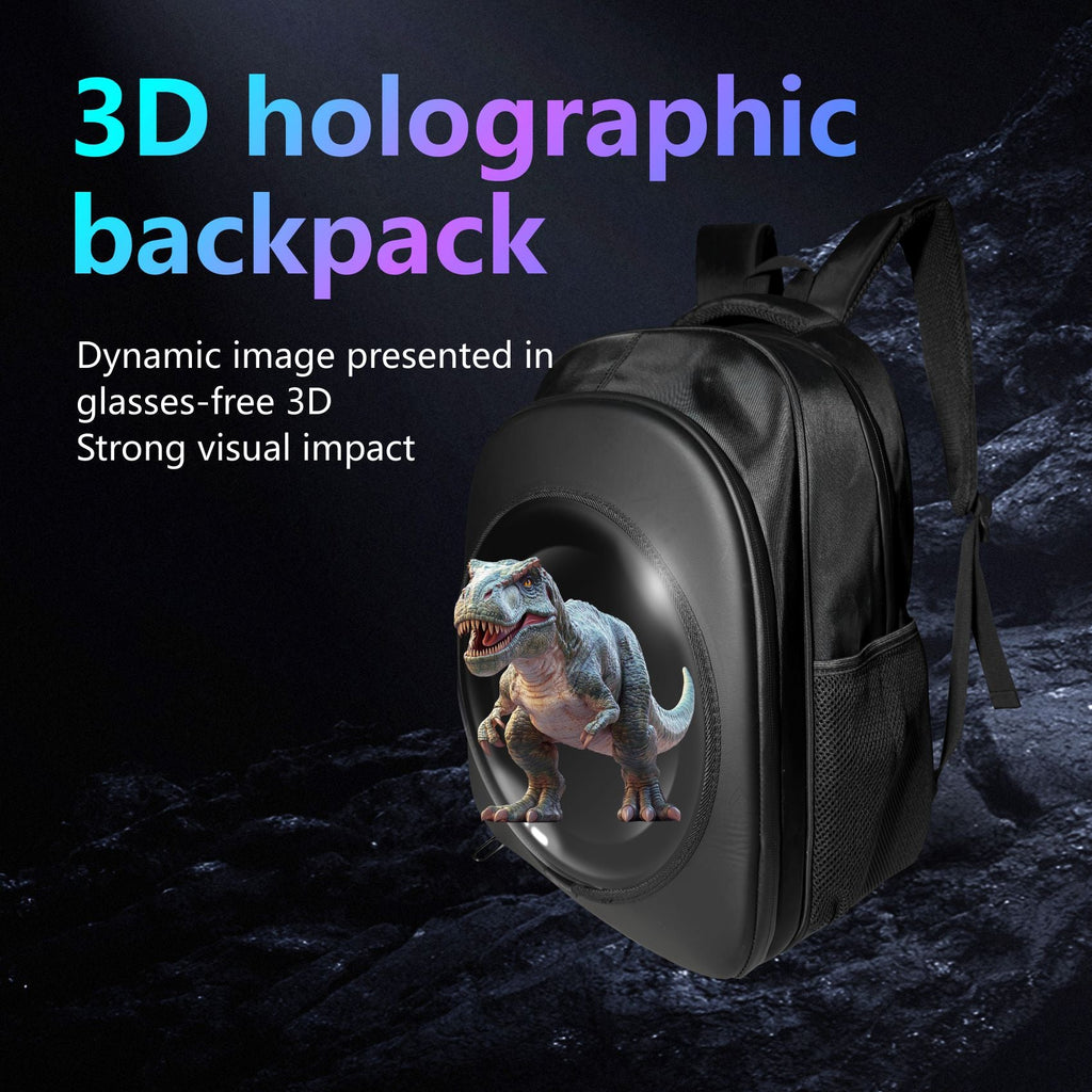 Wiilala Cross-border 3D Holographic Backpack Mobile Outdoor Advertising Display Stereoscopic Projection 3D Holographic Backpack, Supports Content Replacement Via Mobile AppSupports 5V3A Power Bank