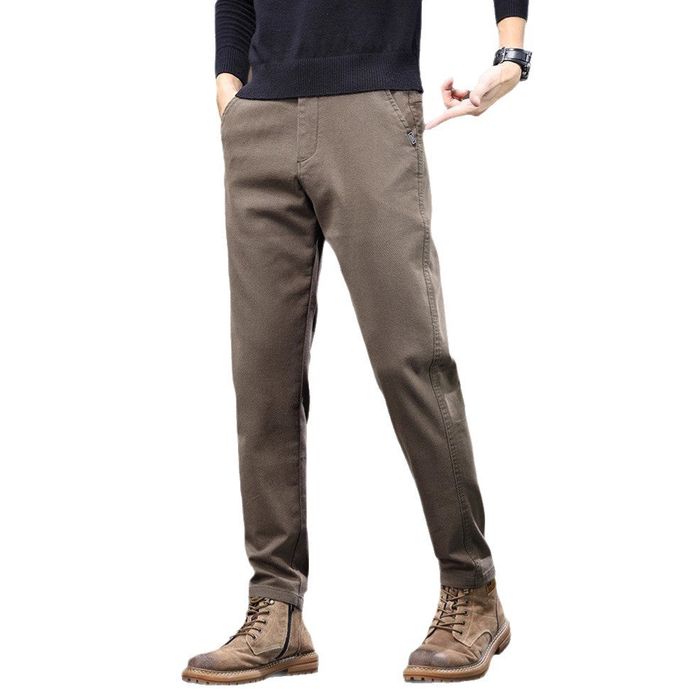 Chaolunbu Mens Light Mature Casual Pants Straight