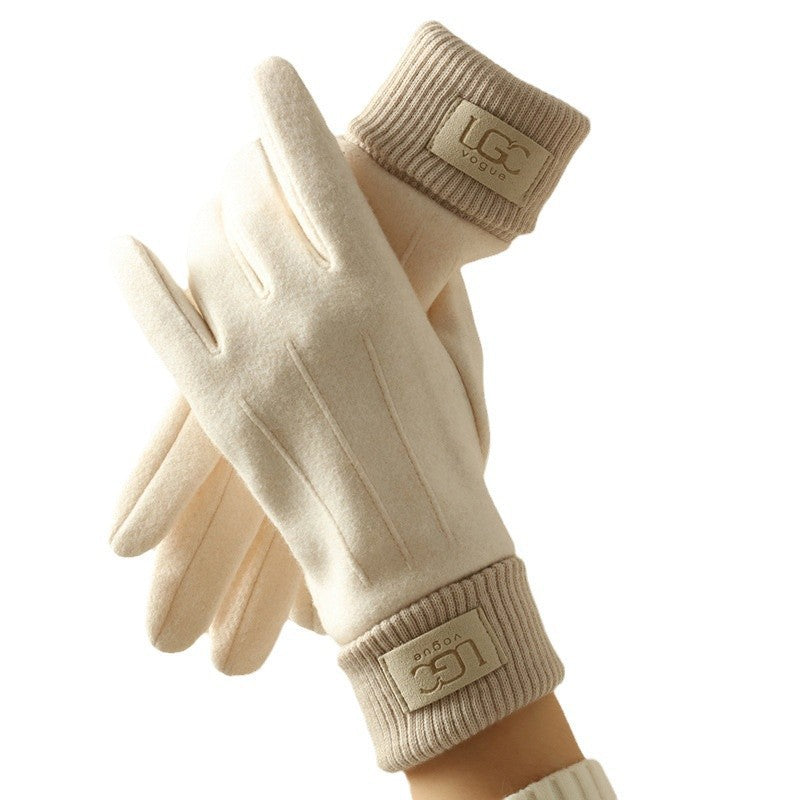 Cashmere-look Men's Winter Thermal Gloves
