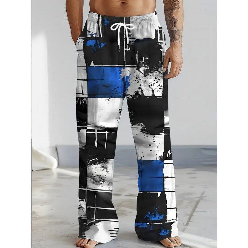 European And American Versatile Wide-leg Mens Pants
