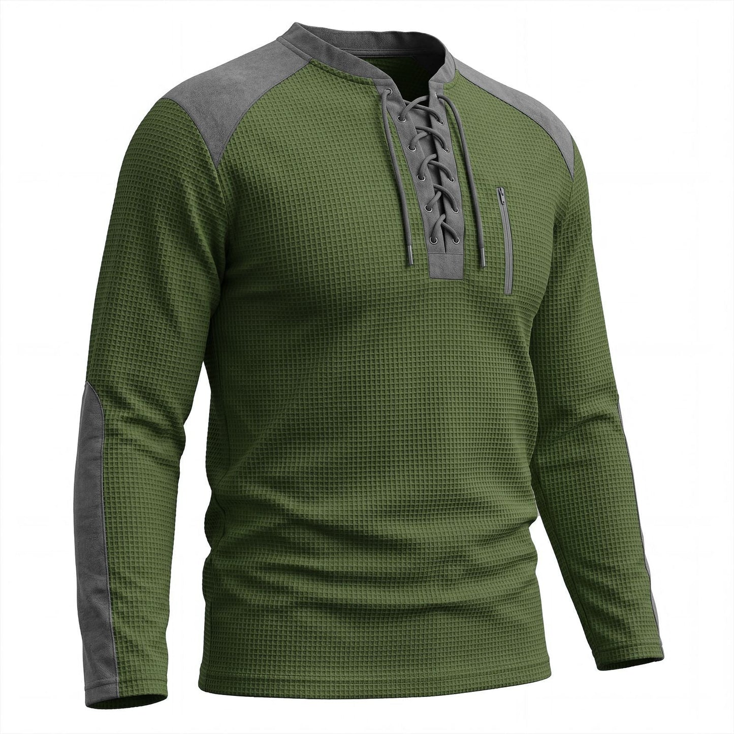 Mens Color-Block Long-Sleeve Sports Sweatshirt