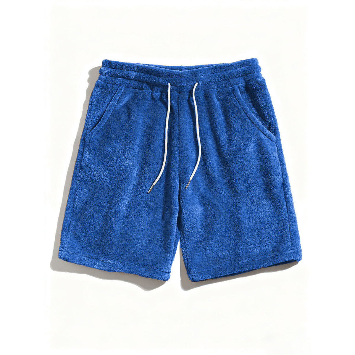 Mens SpringAutumn Coral-Fleece Sports-Style Casual Plus-Size Shorts