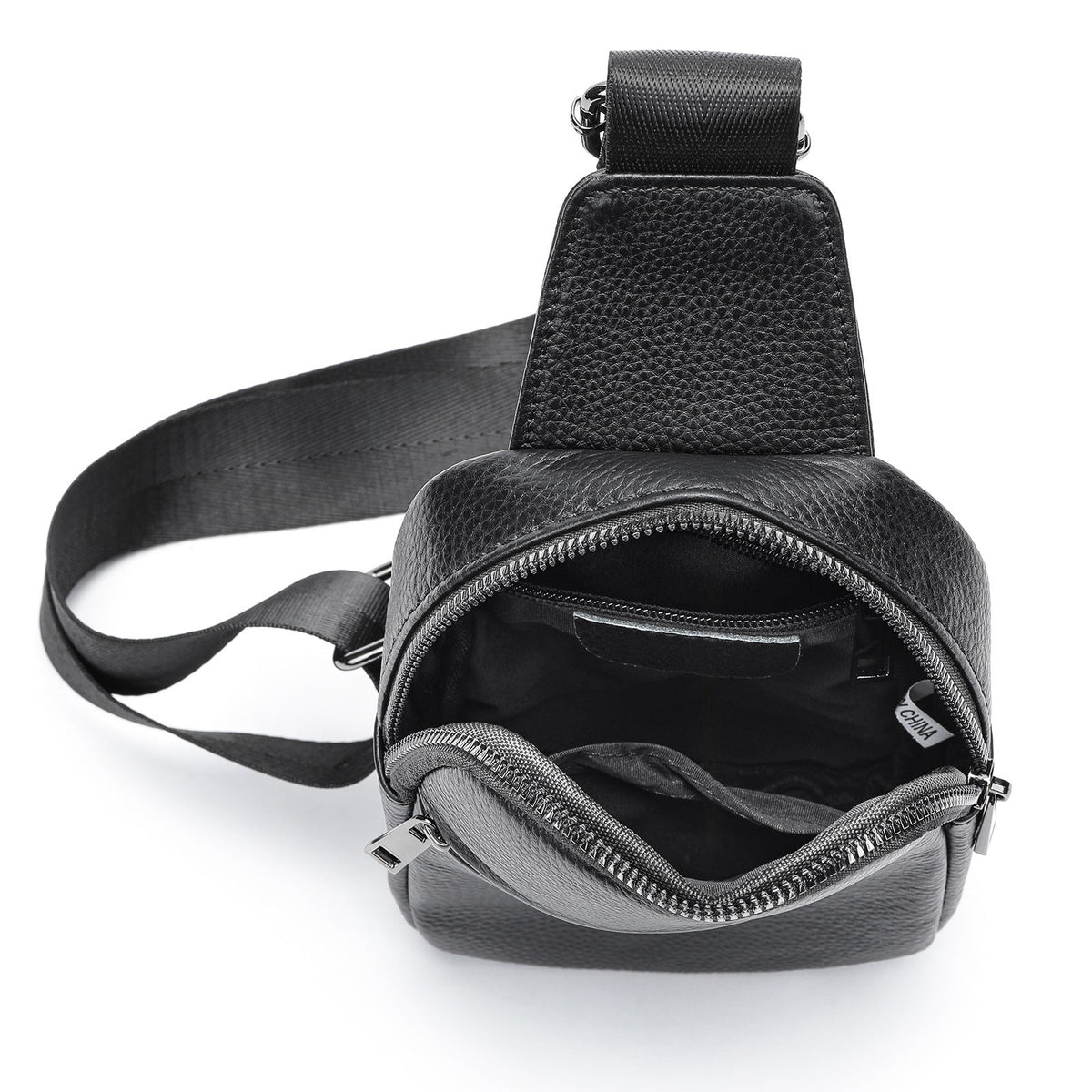Men's Leather Crossbody Chest Bag