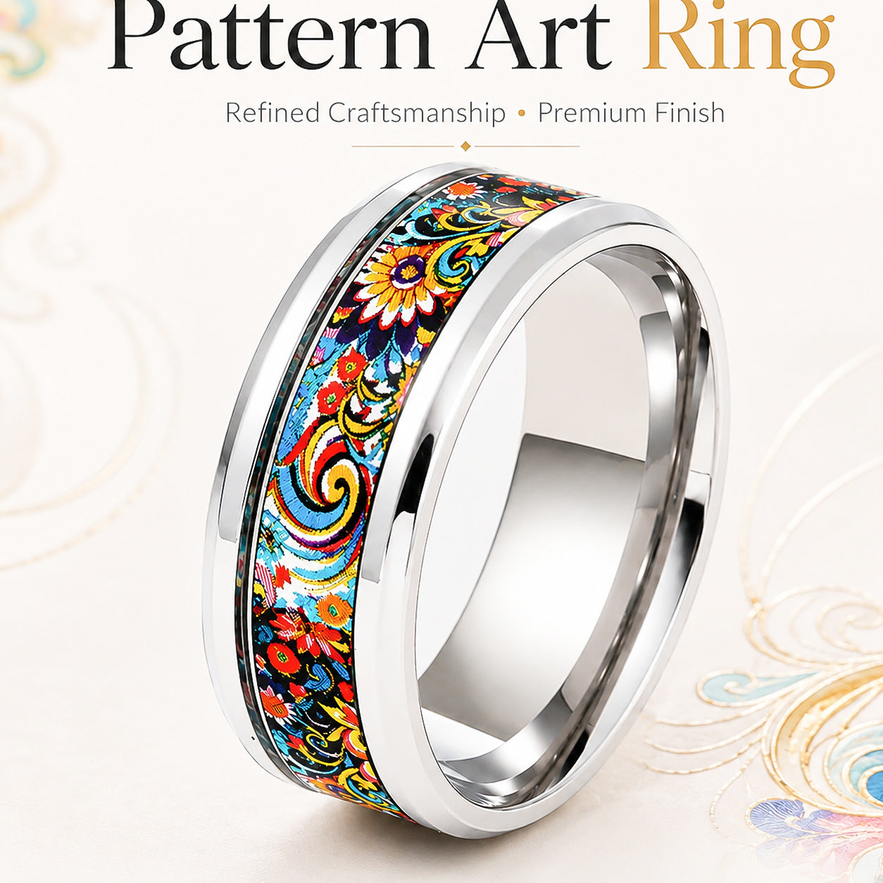 Butterfly Star Moon And Red Rose Colorful Ring For Women