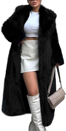 Womens Knee-length Coat With A Lapel And Hidden Buttons