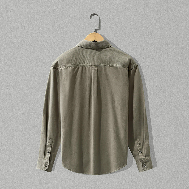 Loose-fitting Versatile Long-sleeve Cotton Shirt