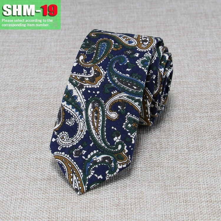 Narrow Casual Patterned Tie For Men