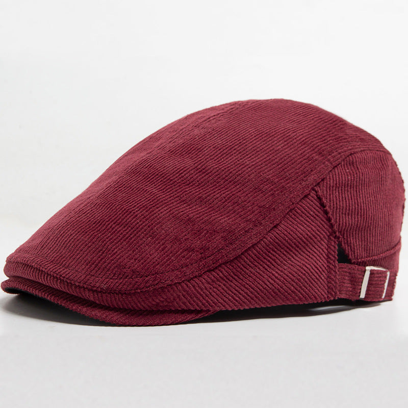 Autumn And Winter Corduroy With Two Hats