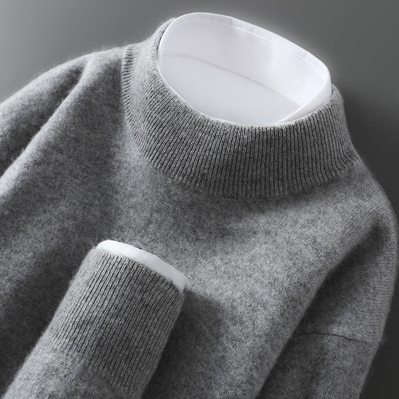 Men's Casual Loose-Fitting Cashmere Base-Layer Sweater