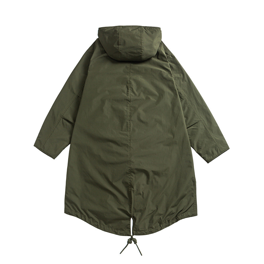 Loose-fit Retro-style Mid-length Trench Coat