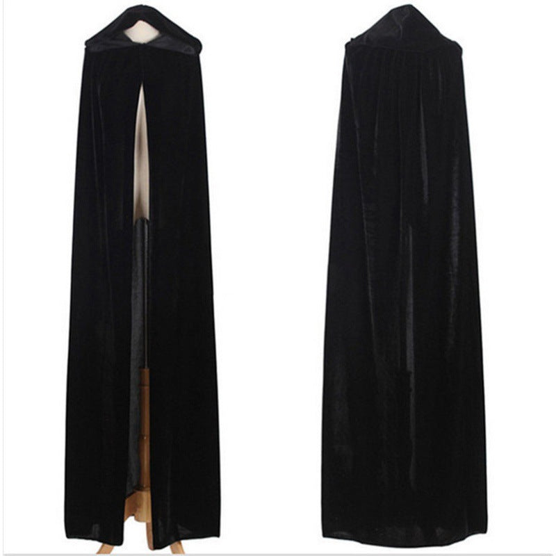 Velvet Thin Black Halloween Cape Cloak