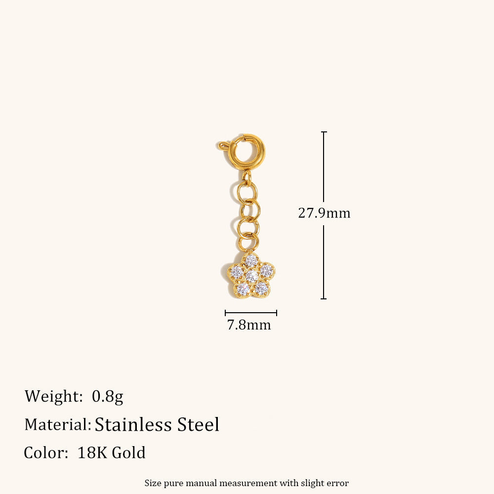 European And American Cross-border Spring-ring Pendant Stainless Steel Plated
