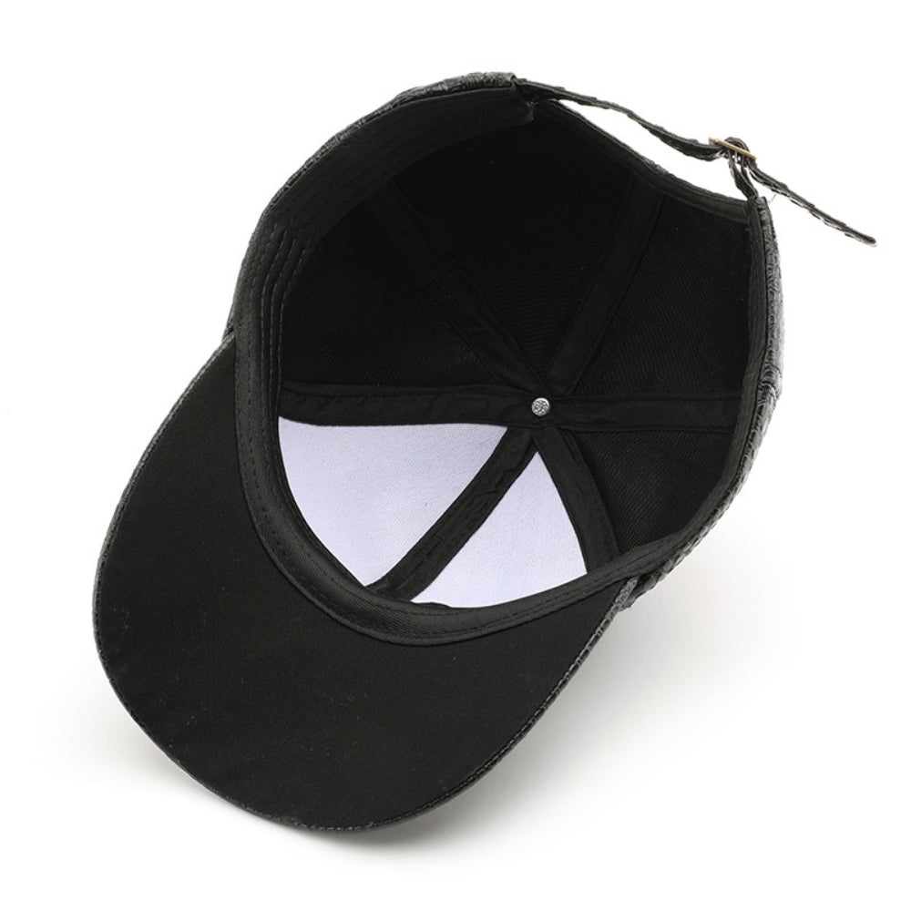 Monochromatic Light Board PU Leather Adjustable Trend Casual Baseball Cap Suitable For Outdoor Sports And Travel