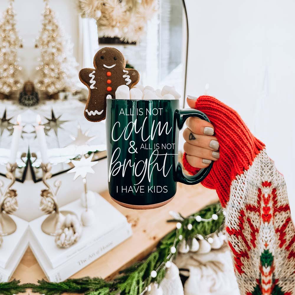 Christmas Ceramic Coffee Mug Double-Sided Snarky Holiday Gift Funny Santa Mug