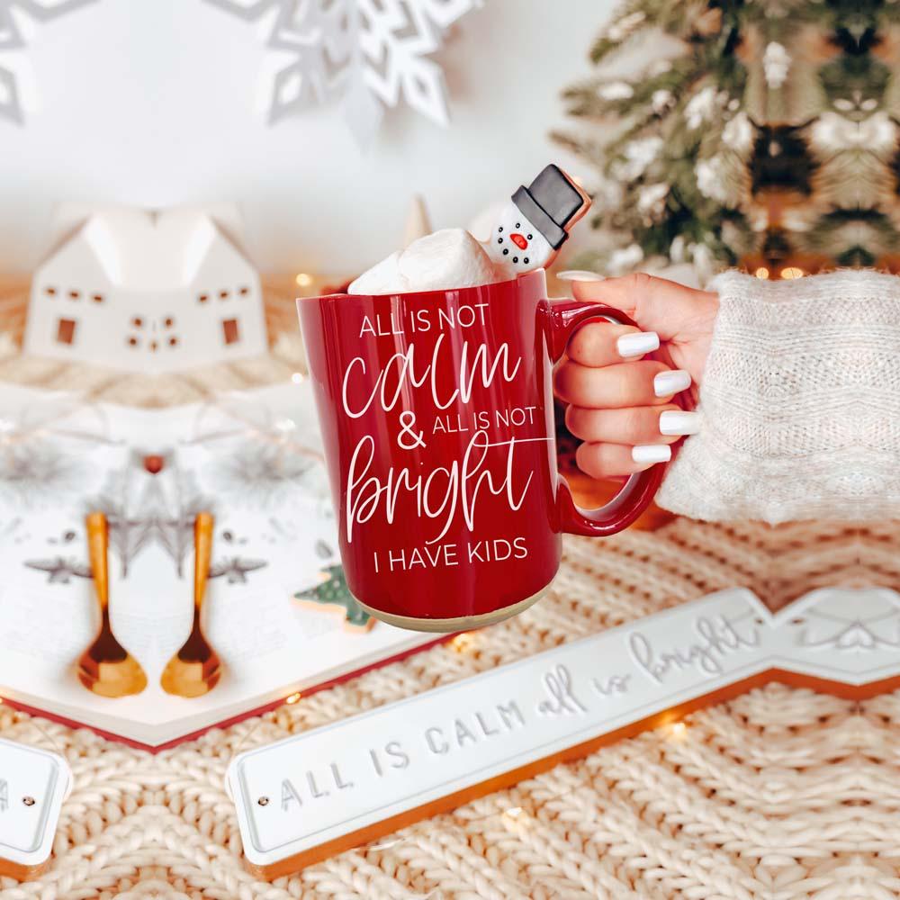 Christmas Ceramic Coffee Mug Double-Sided Snarky Holiday Gift Funny Santa Mug
