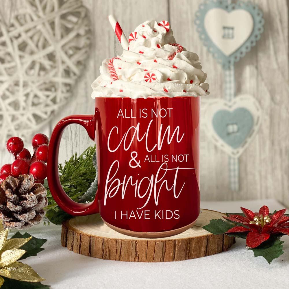Christmas Ceramic Coffee Mug Double-Sided Snarky Holiday Gift Funny Santa Mug