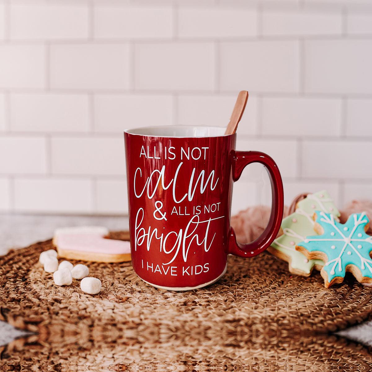 Christmas Ceramic Coffee Mug Double-Sided Snarky Holiday Gift Funny Santa Mug