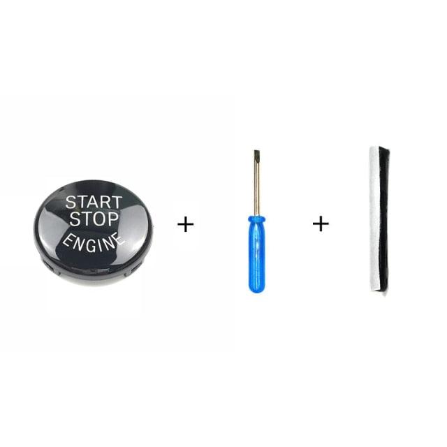 Car Engine Start Button Replace Cover Stop Switch Accessories Start Stop Engine Button Switch Cover Engine Switch Power Ignition Start Stop Button Replacement Car Decor