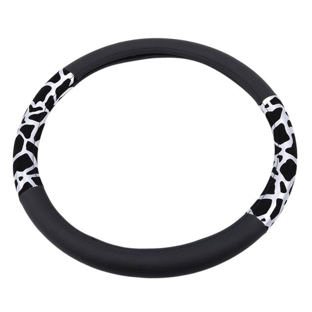 Car Steering Wheel Elastic Long Microfiber Plush Steering Wheel Cover Gearshift Handbrake Cover Protector Decoration Warm Super Thick Plush Collar Soft Car Steering Wheel Cover Decoration Warm Super Thick Plush Collar Soft Black Pink Women Man