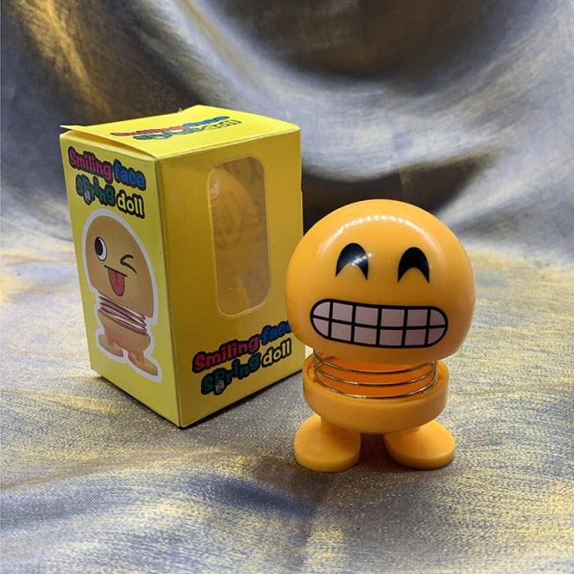 Cartoon Car Ornaments Electroplating Spring Shaking Head Doll Toy Shaking Head Toys Car Ornaments Bobblehead Nod Dolls Cute Cartoon Funny Wobble Head Robot Lovely Car Dashboard Decor Spring Car Decoration Doll Stretchable Toy Deformation