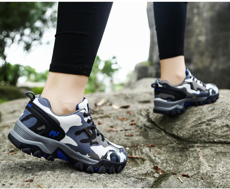 Freizeitsportschuhe für Herren Rutschfeste Mode Damen Camouflage Wasserdichte Paar Wanderschuhe Outdoor Training Herren Wanderschuhe Leichte Low-Top-Schuhe für Outdoor-Camping