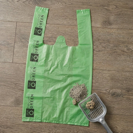 Sacs à litière écologiques – 20 x 40 cm avec soufflet de 12,5 cm et poignées – Fabriqués aux États-Unis