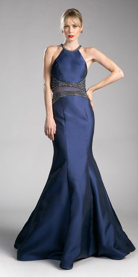 Cinderella Divine CB0023 Two-Piece Mermaid Gown Halter Crop Top