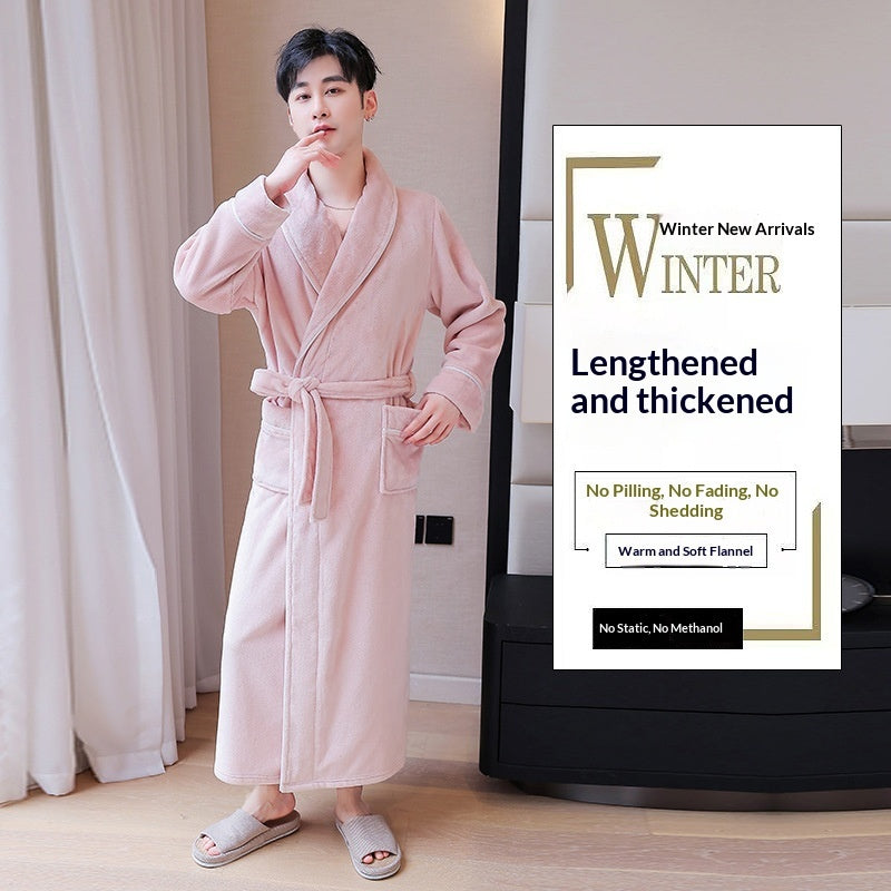 Double-sided Fleece Loose-fitting Nightgown Loungewear
