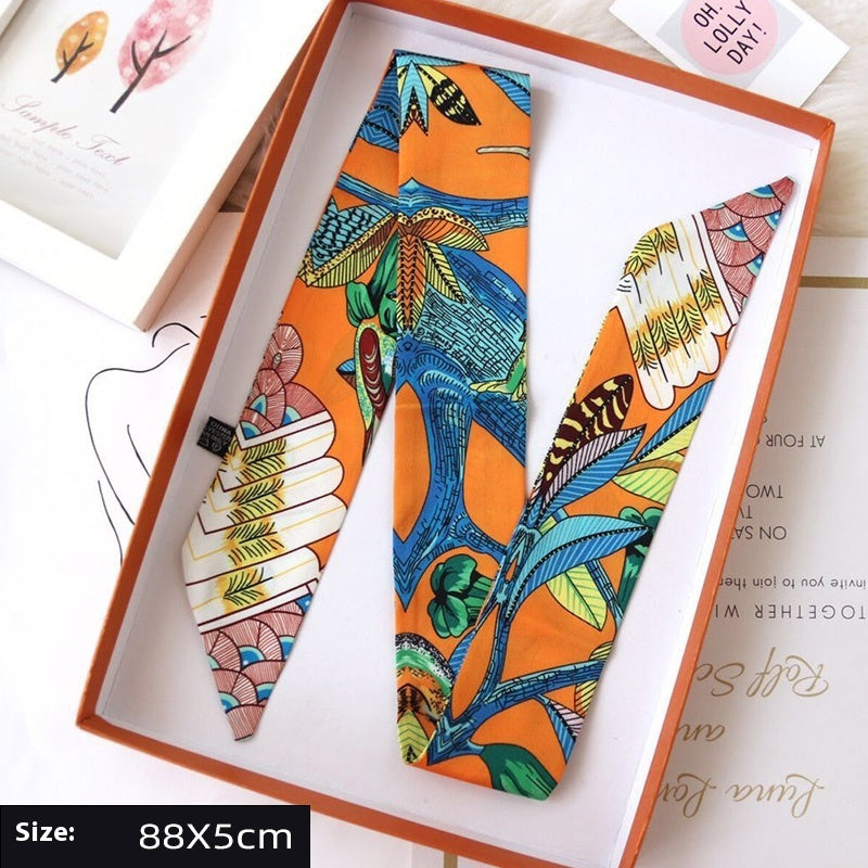 Thin Ribbon Bag Handle Decoration Scarf