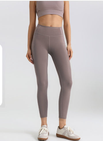 Mesh Side-pocket Stretchy Athletic Leggings