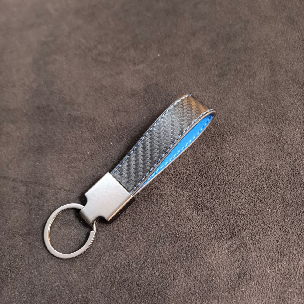 Suede Car Keychain With Metal Anti-loss Feature